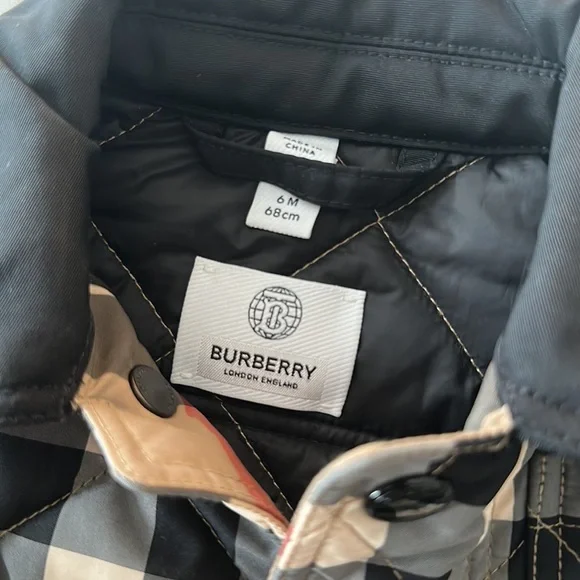 6 month Burberry Quilted jacket
